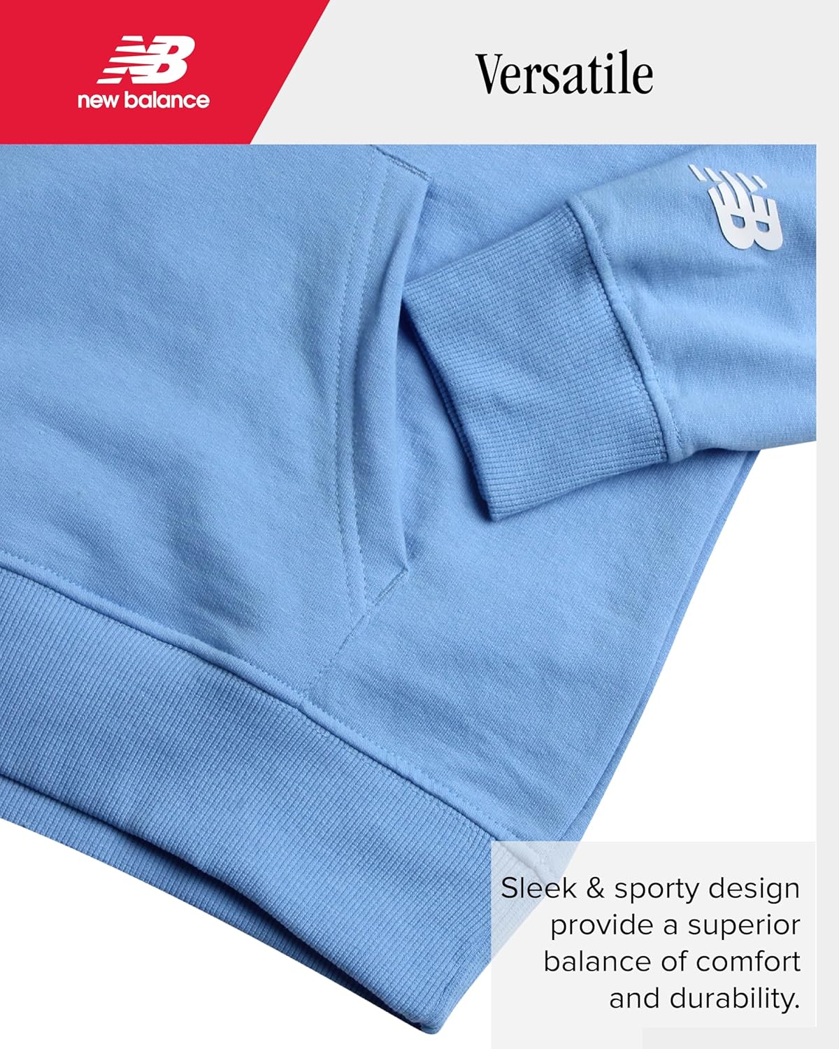 New Balance Boys Sweatshirt Basketball Active Fleece Pullover Hoodie
