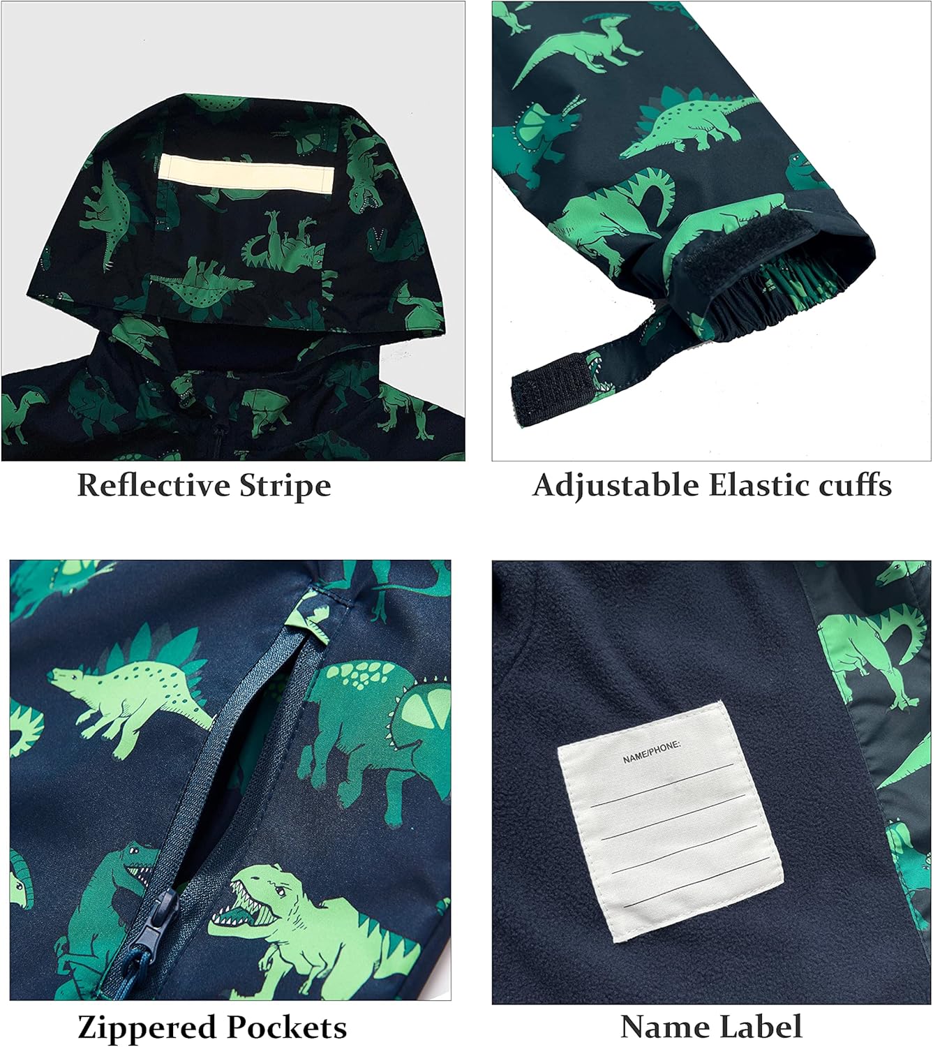 Sturdy Boys Waterproof Rain Jacket for Kids Durable Comfortable