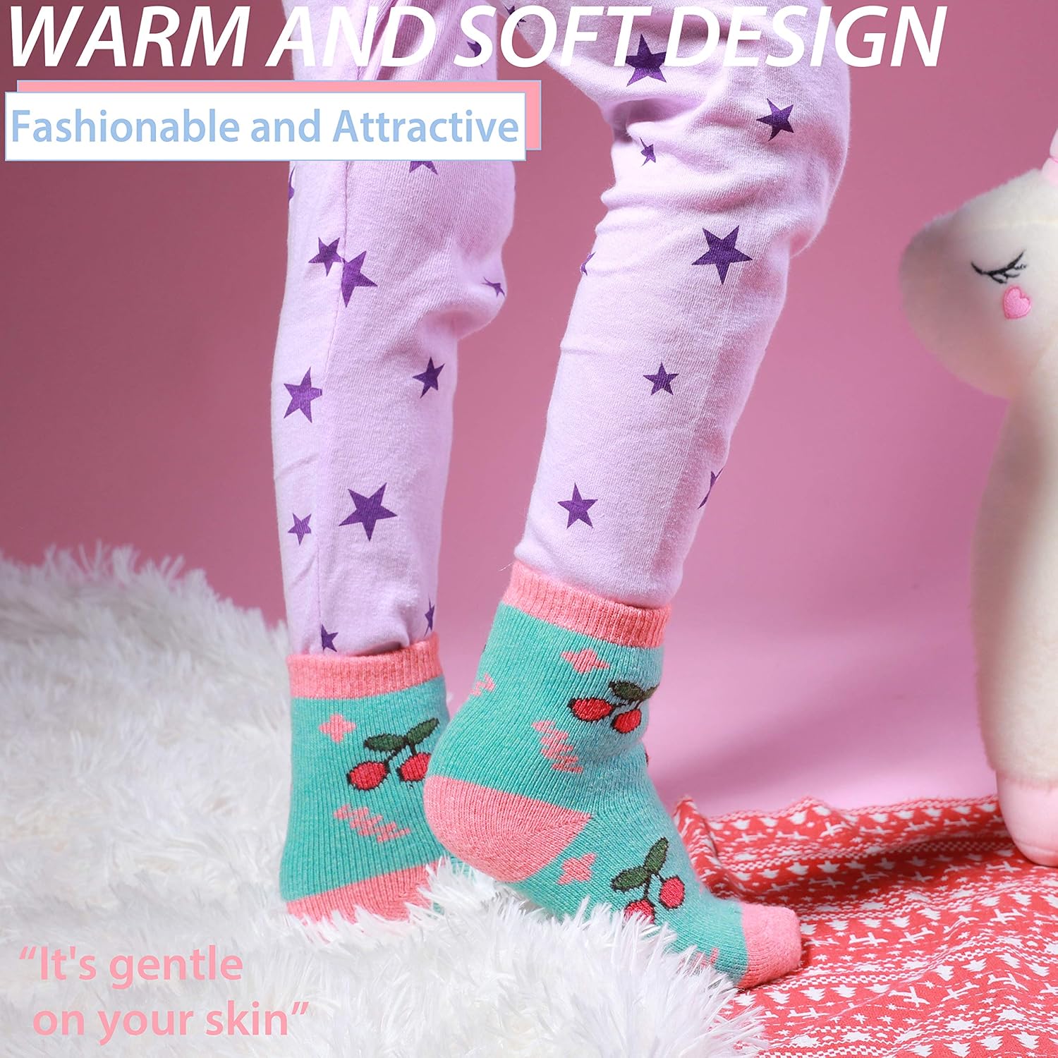 ANTSANG Kids Merino Wool Socks for Boys Girls Warm Stretchy and Durable