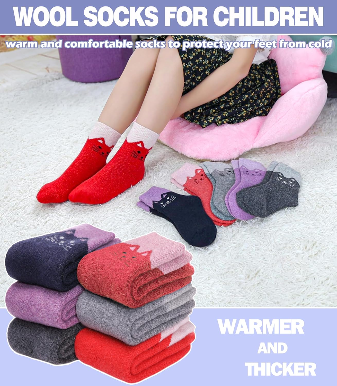 Winter Warm wool Socks for Kids