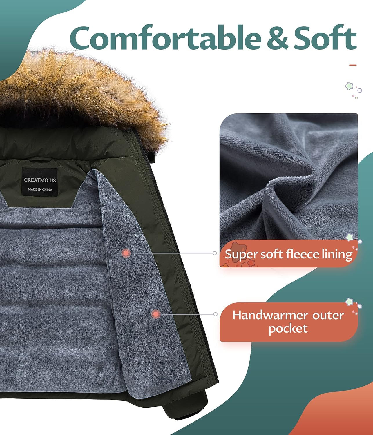 STURDY WARM BOYS WINTER COAT