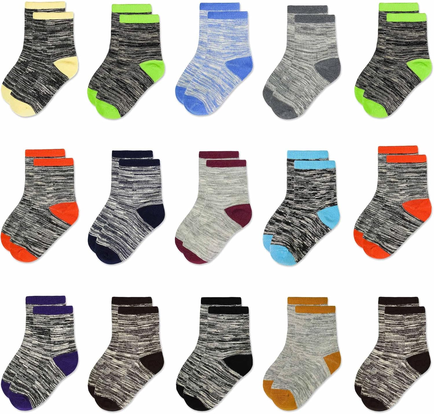 Kids Socks Toddler Crew Socks Boys Girls - Breathable Comfy and Durable