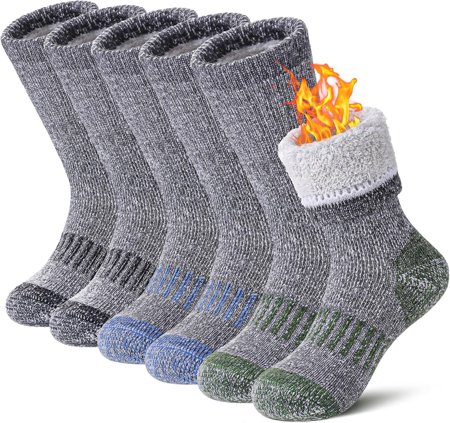 DOSKONI Kids Thermal Wool Socks